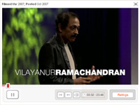 Screen grab from Vilayanur Ramachandran talk from the Ted website