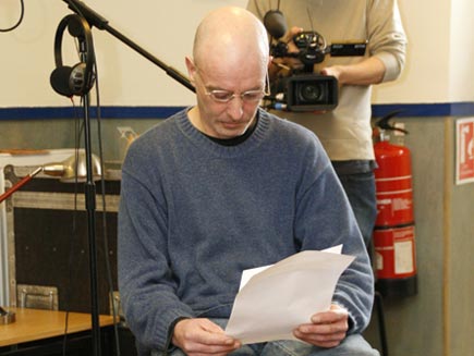 Steve Booth learns his lines