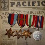 Robert's medals. l-r: Burma, The Pacific, Italian, 1939-1945 War Medal