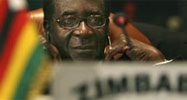 Zimbabwe president Mugabe at an international summit