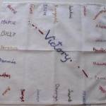 Janice Baker's Llanwrda school Victory Handkerchief.