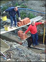 Restoration work continues.