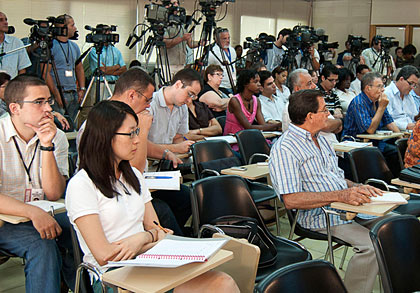Colegas periodistas (Foto:Raquel Pérez)