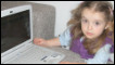 Child using laptop