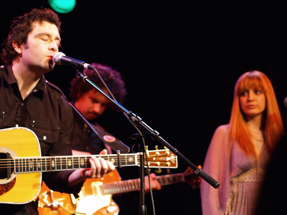 Ben Glover on stage at the Knitting Factory