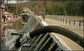 Temporary defences in Ironbridge