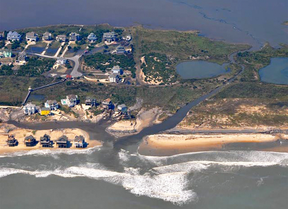 two new channels carved by hurricane irene