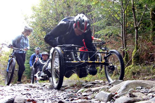 Martin Hughes on his adapted mountain bike