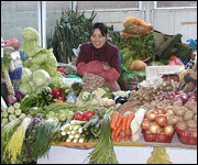 Chinese vegetable stall