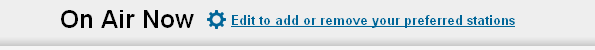Edit to add or remove your preferred stations