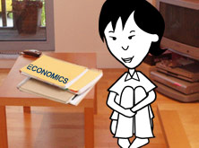 Helen studying