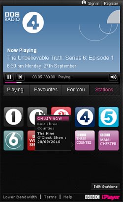 BBC iPlayer radio console graphic