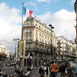 The Tricolour flies in central Paris where the Union Jack may have flown.