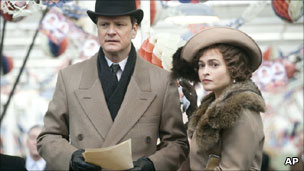 Colin Firth and Helena Bonham-Carter in the King's Speech