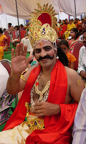 Asura king Mahabali.Umbrella is missing in the pic