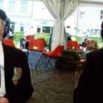Sunday 26.06.2005 - George Dooley (left) and Jim Tweedie (right). They had just marched in the Cumbria county ‘Victory Parade’ commemorating the 60th Anniversary of WW2. During WW2 both served with the East Yorkshire Regiment. They took part in the D-Day Normandy Landings. [Photograph by Joseph Ritson]