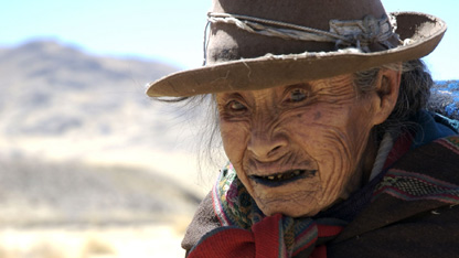 A Quechuan woman in the High Andes