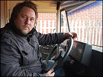 Craig behind the wheel