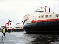 The enormous SRN4 Hovercraft