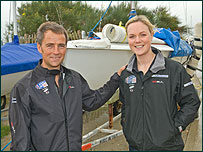 Pippa Wilson with coach Paul Brotherton 