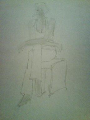 sitting woman