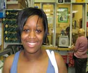 young black woman who uses post office