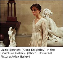 Lizzie Bennett (Kiera Knightley) at Chatsworth