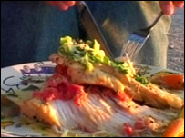 Plate of skate wings