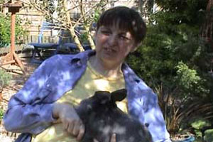 Hilary gives mis-treated rabbits a home