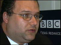 Jan Mareš ve studiu BBC