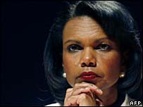 A secretária de Estado americana, Condoleezza Rice