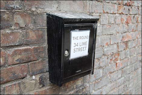 Letter box outside The Round 