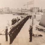 A parade on board HMS Queen Elizabeth