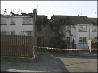 Scene of Banbridge fire