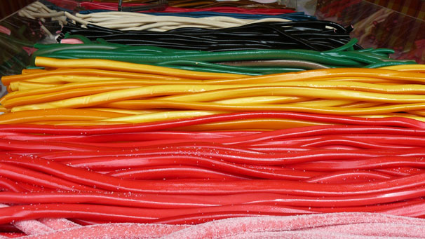 The sweet-toothed visitor was well catered for; this colourful display of sweets was among the many types of treat available.