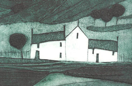 Untitled, etching by Georgina Brownlow