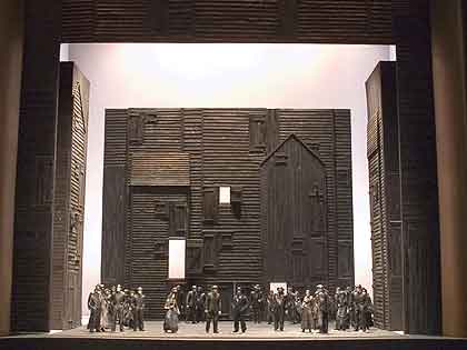 Peter Grimes view of set. Photo: Ken Howard/Metropolitan Opera