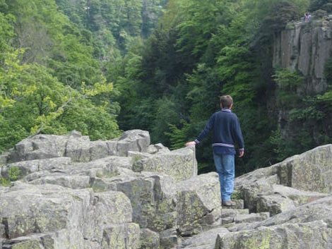 The top of the waterfall