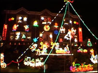 Christmas lights display