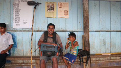 Zubin with one of the Achuar children