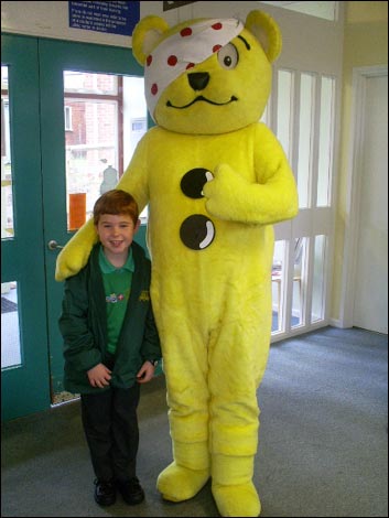 Pudsey at the Children's Unit Salisbury District Hospital