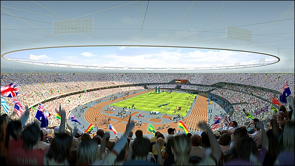 Artist's impression of the 2012 Olympic Stadium
