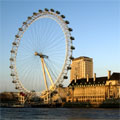 The London Eye, viewed from the Thames