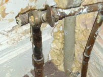 Uncapped gas pipe