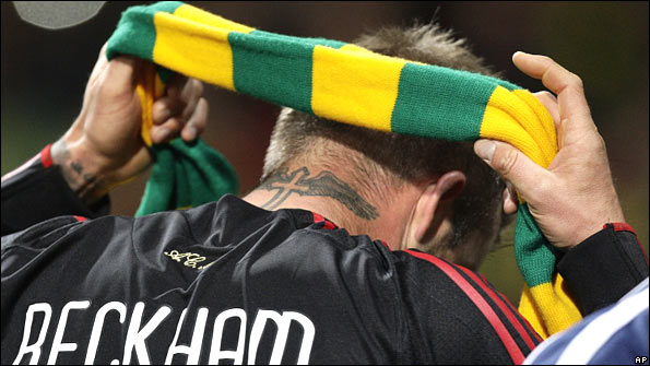 David Beckham and the 'Newton Heath' scarf