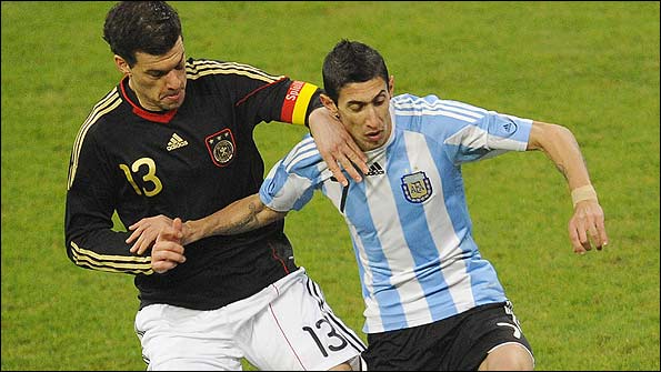 Michael Ballack and Angel Di Maria