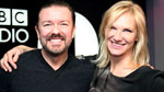 Ricky Gervais and Jo Whiley
