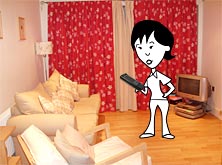 Helen in the flat