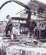 The aftermath of the fire